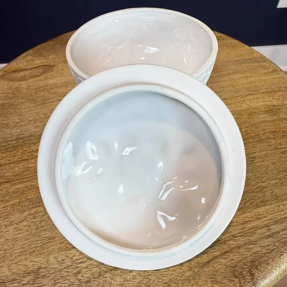 Vintage Lefton Porcelain Floral Covered Footed Candy Dish - Picture 6 of 6